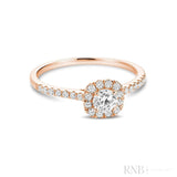 Cushion Diamond Halo Ring