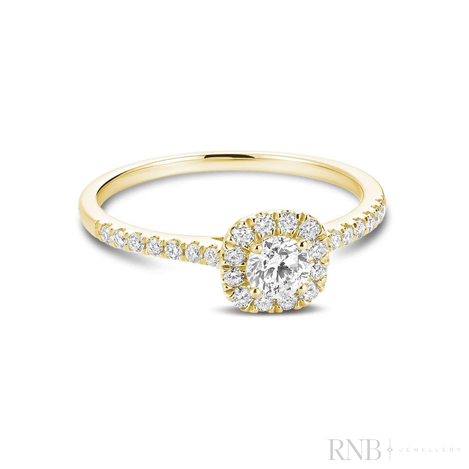 Cushion Diamond Halo Ring