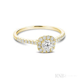 Cushion Diamond Halo Ring