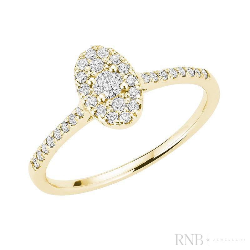 Oval Illusion Diamond Ring