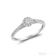 Pave Round Halo Diamond Ring