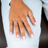 Trinity Illusion Halo Diamond Ring