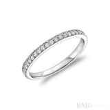 Pavé Milgrain Semi Eternity Diamond Ring