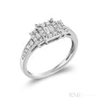 Tri Illusion Setting Diamond Ring