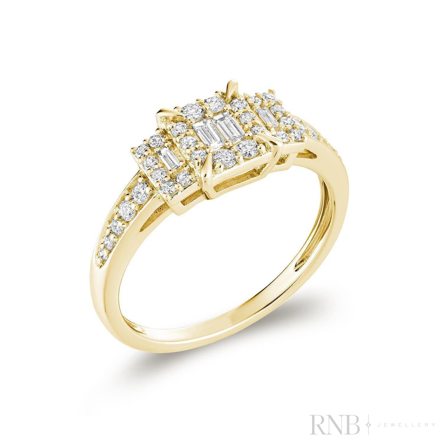 Tri Illusion Setting Diamond Ring