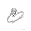 Diamond Pave Crossover Ring