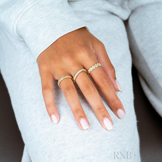 Semi Eternity Intertwined Diamond Ring