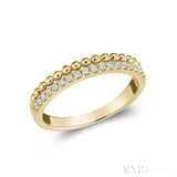 Bead Semi Eternity Diamond Ring
