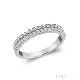 Bead Semi Eternity Diamond Ring