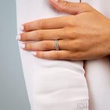 Open Double Semi Eternity Diamond Ring