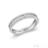 Open Double Semi Eternity Diamond Ring