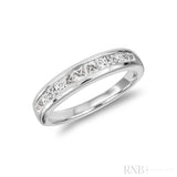 Semi Eternity Princess Channel Diamond Ring