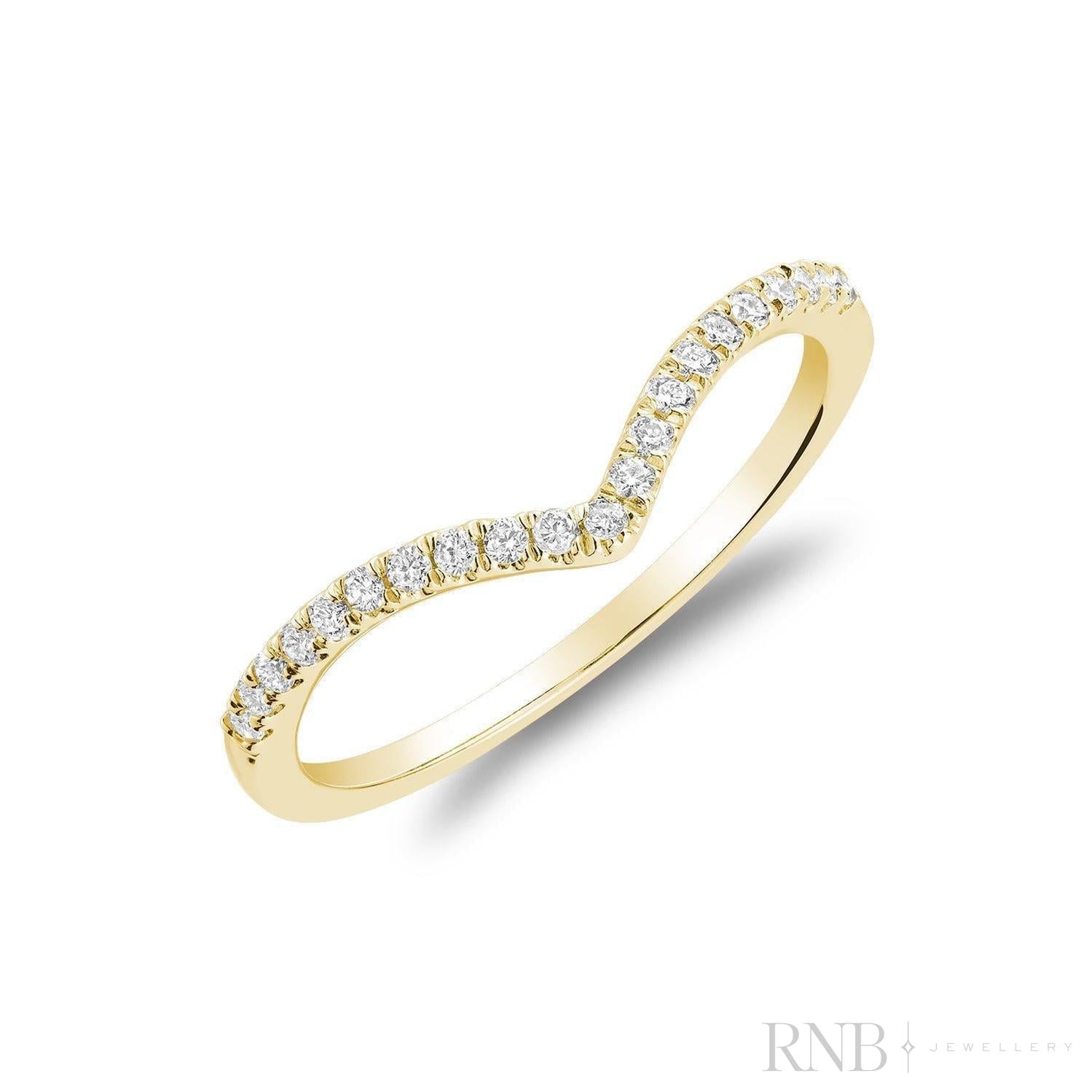 V Shape Semi Eternity Diamond Ring
