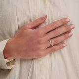 Wide Pave Fancy Diamond Ring