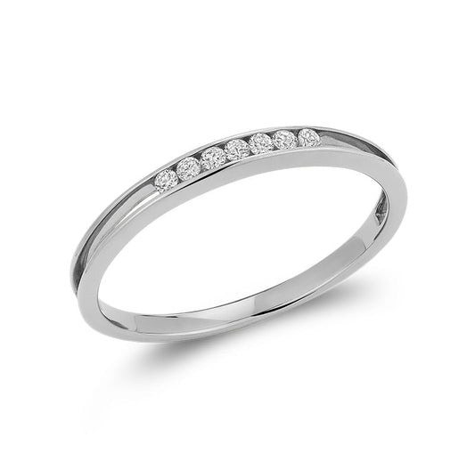 Dainty Diamond Open Row Ring