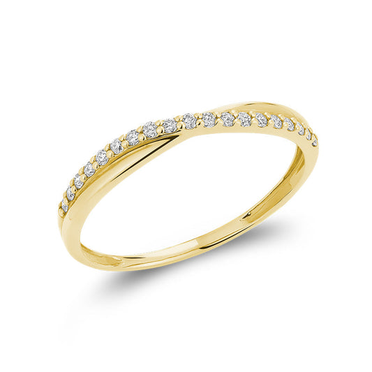 Dainty Criss Cross Diamond Ring