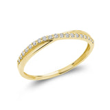 Dainty Criss Cross Diamond Ring