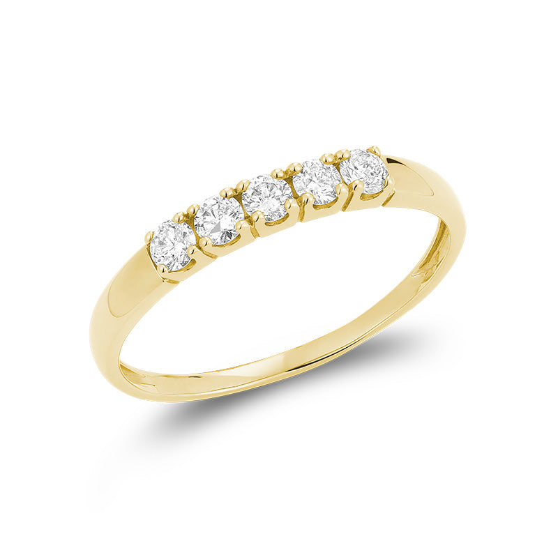 Top Flow Semi-Eternity Diamond Ring