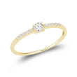 Petite Solitaire Diamond Promise Ring