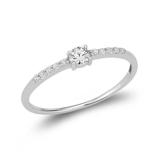 Petite Solitaire Diamond Promise Ring