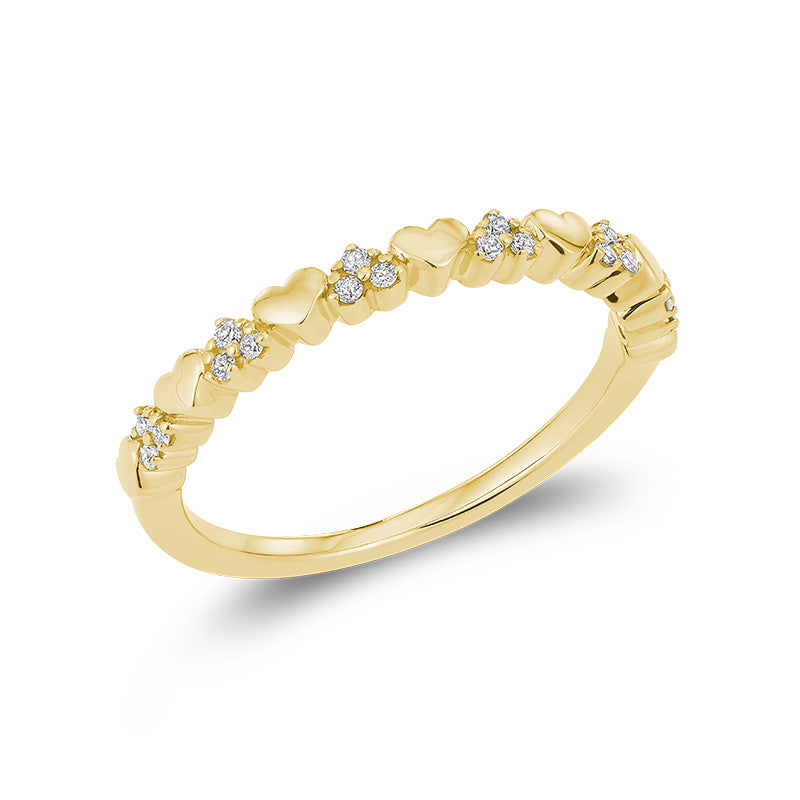 Semi-Eternity Hearts & Arrows Diamond Ring