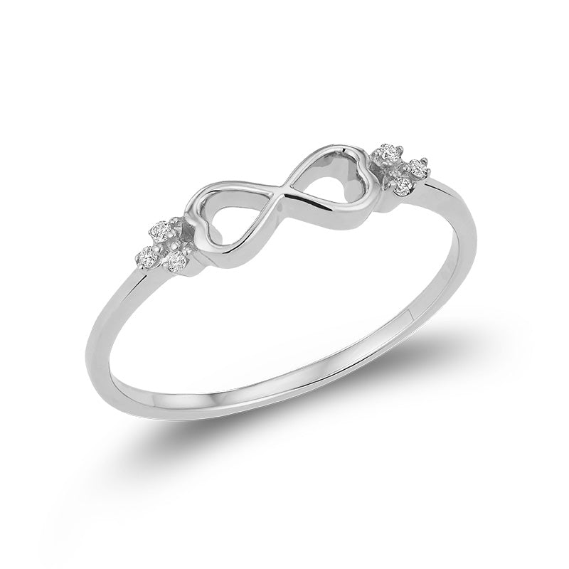 Dainty Infinity & Trio Diamond Ring
