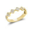 Semi-Eternity Clover Diamond Ring