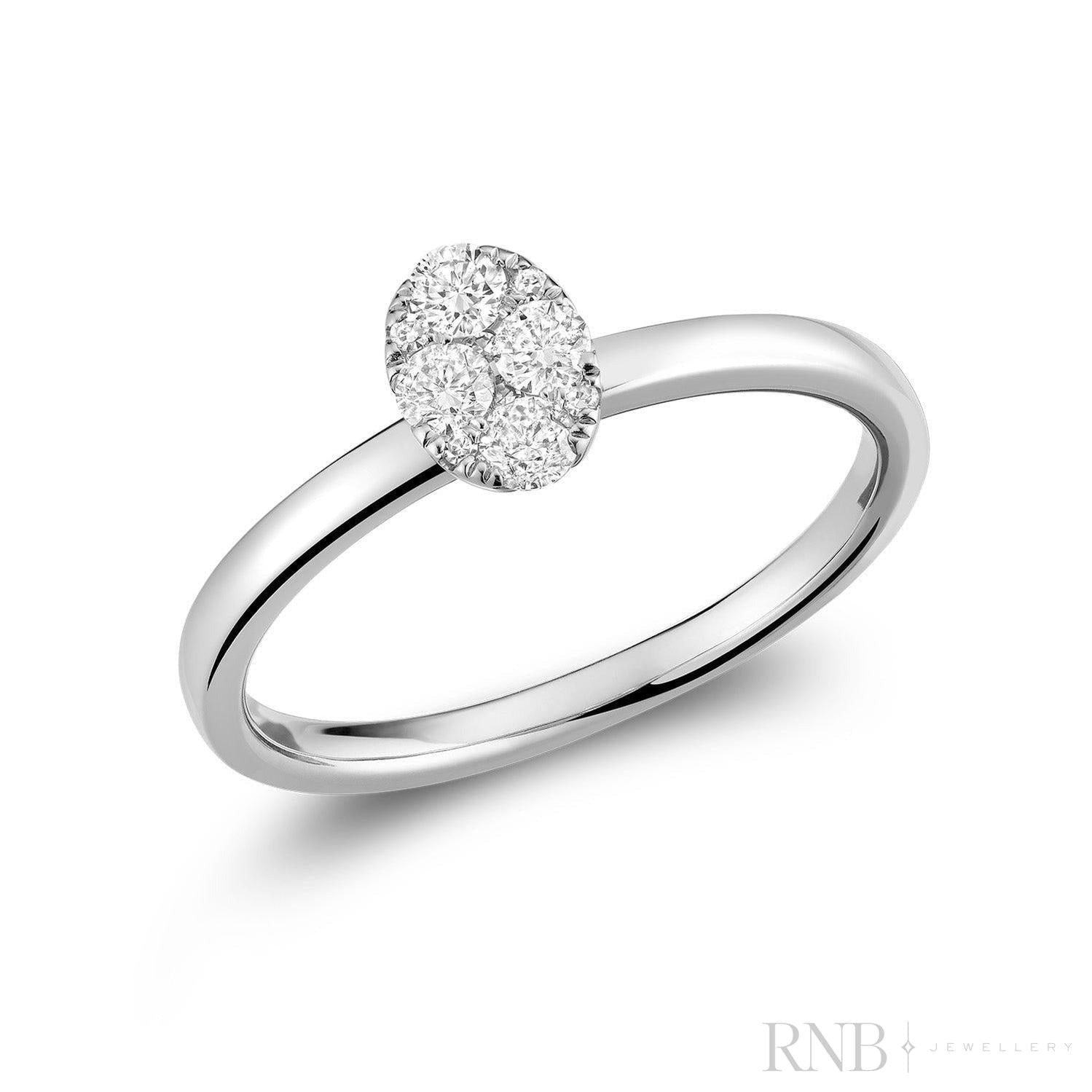 Oval Illusion Diamond Ring