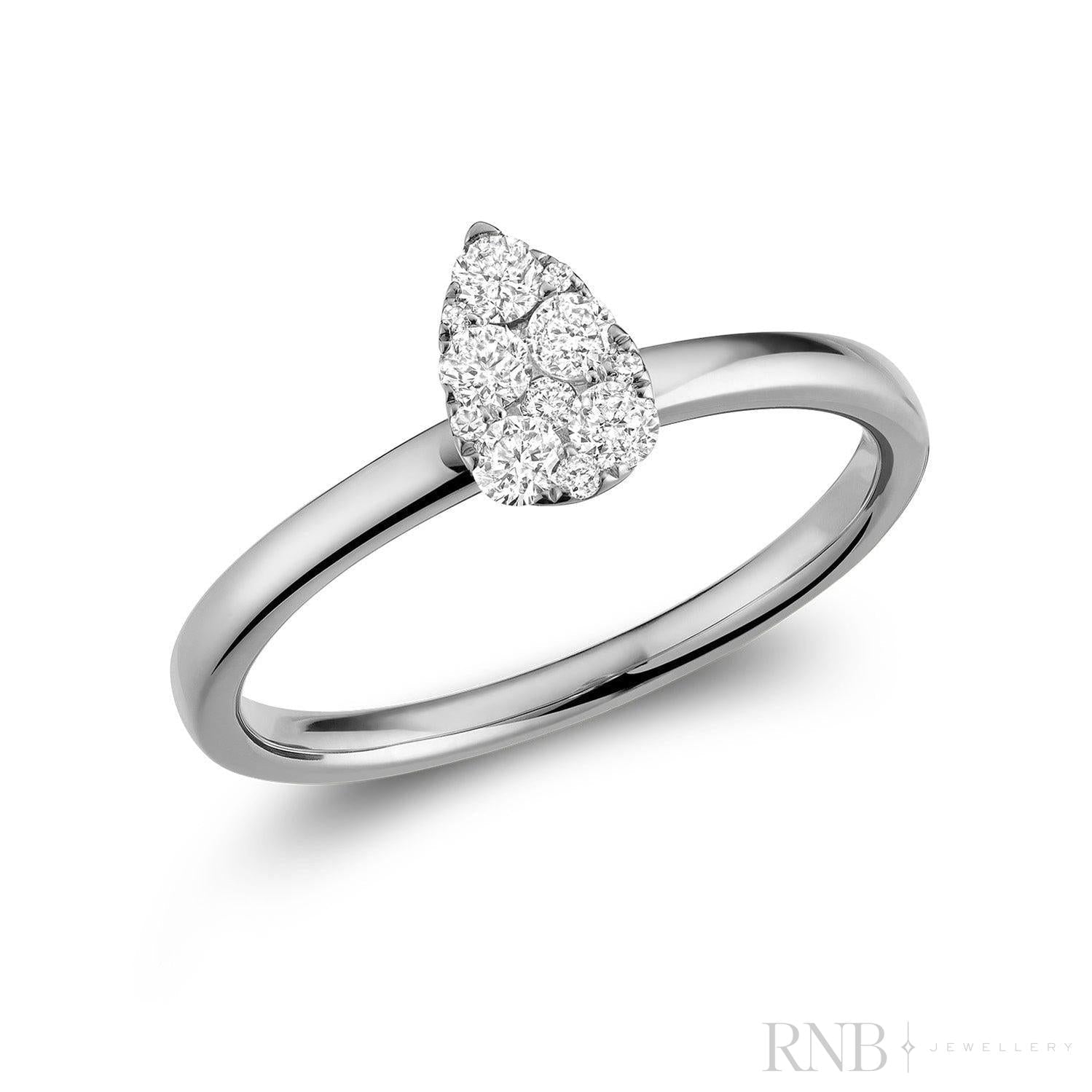 Pear Illusion Diamond Ring