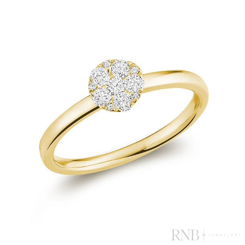 Round Illusion Diamond Ring