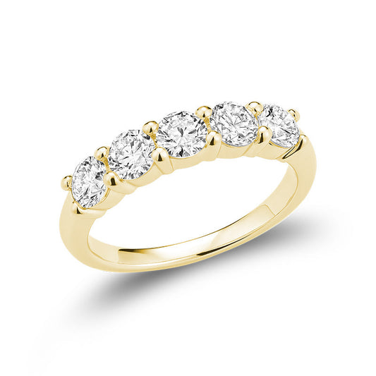 5 Stone Lab Diamond Ring