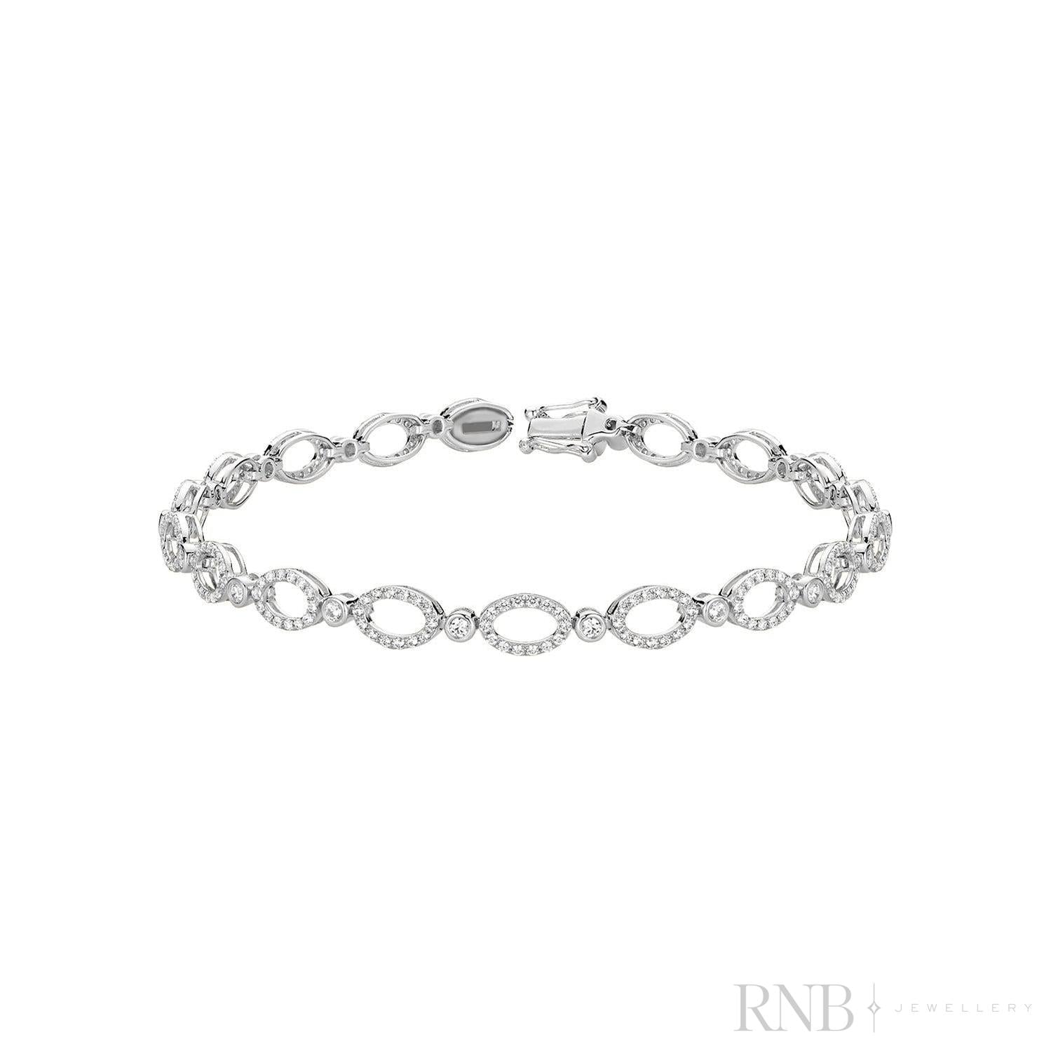 Oval Tennis Diamond Bracelet