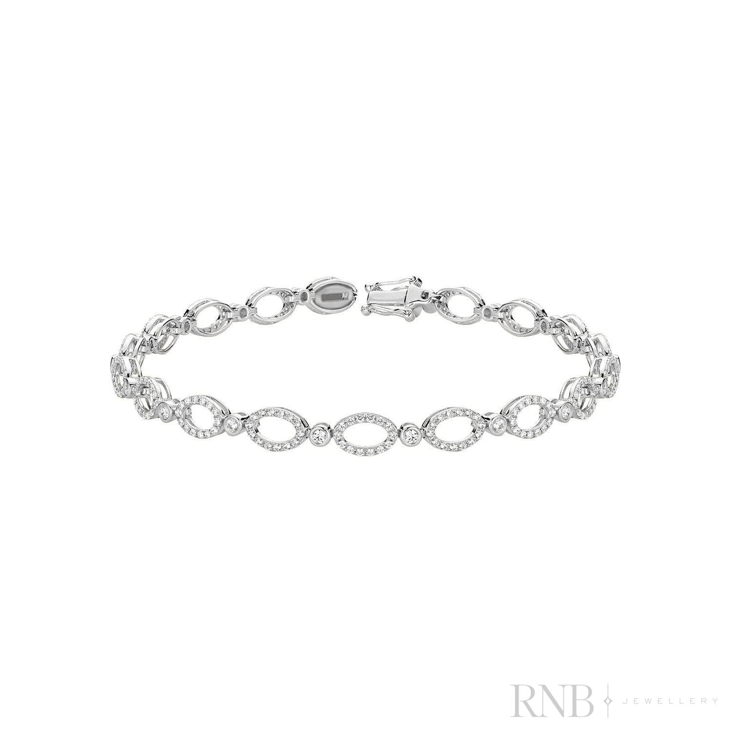 Oval Tennis Diamond Bracelet