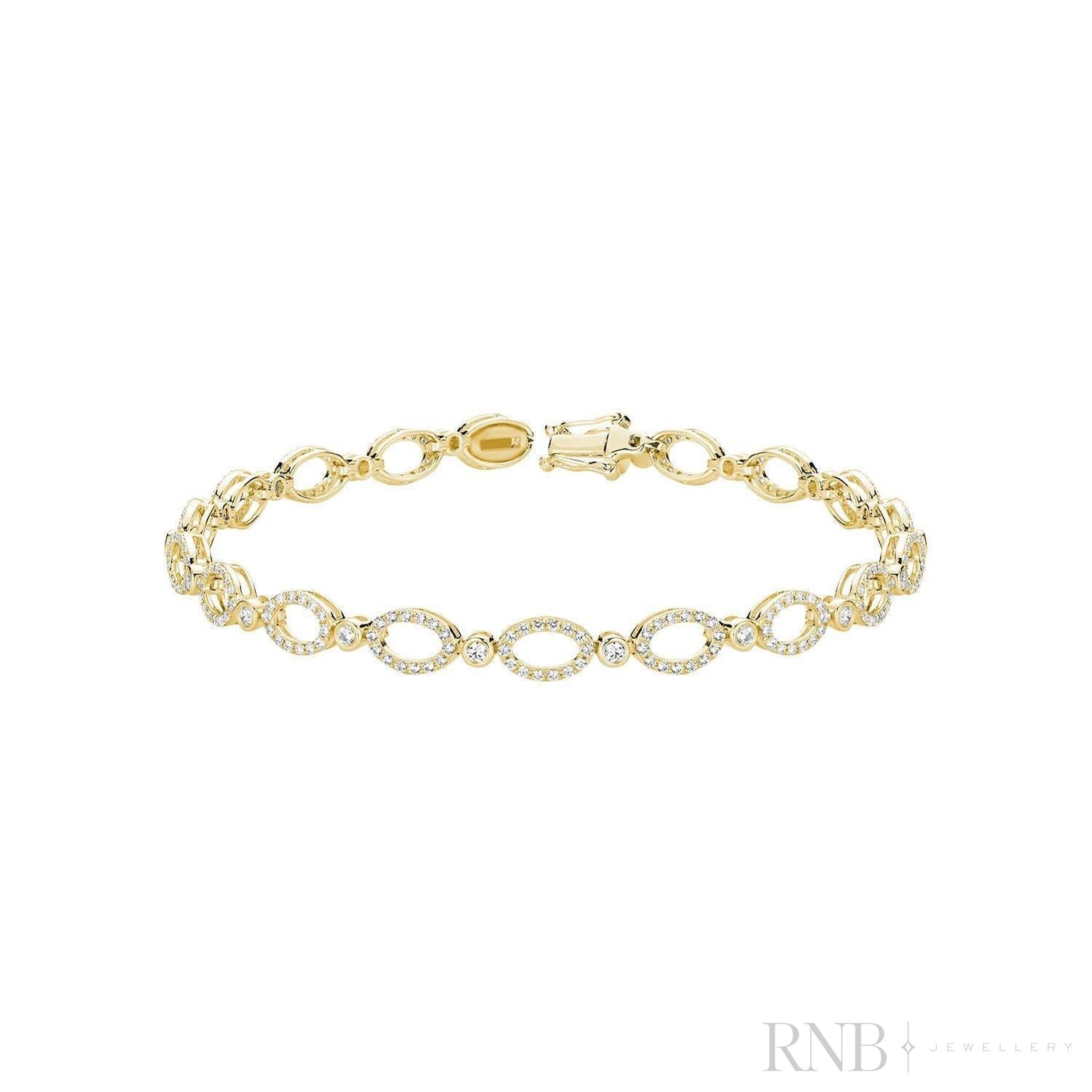 Oval Tennis Diamond Bracelet