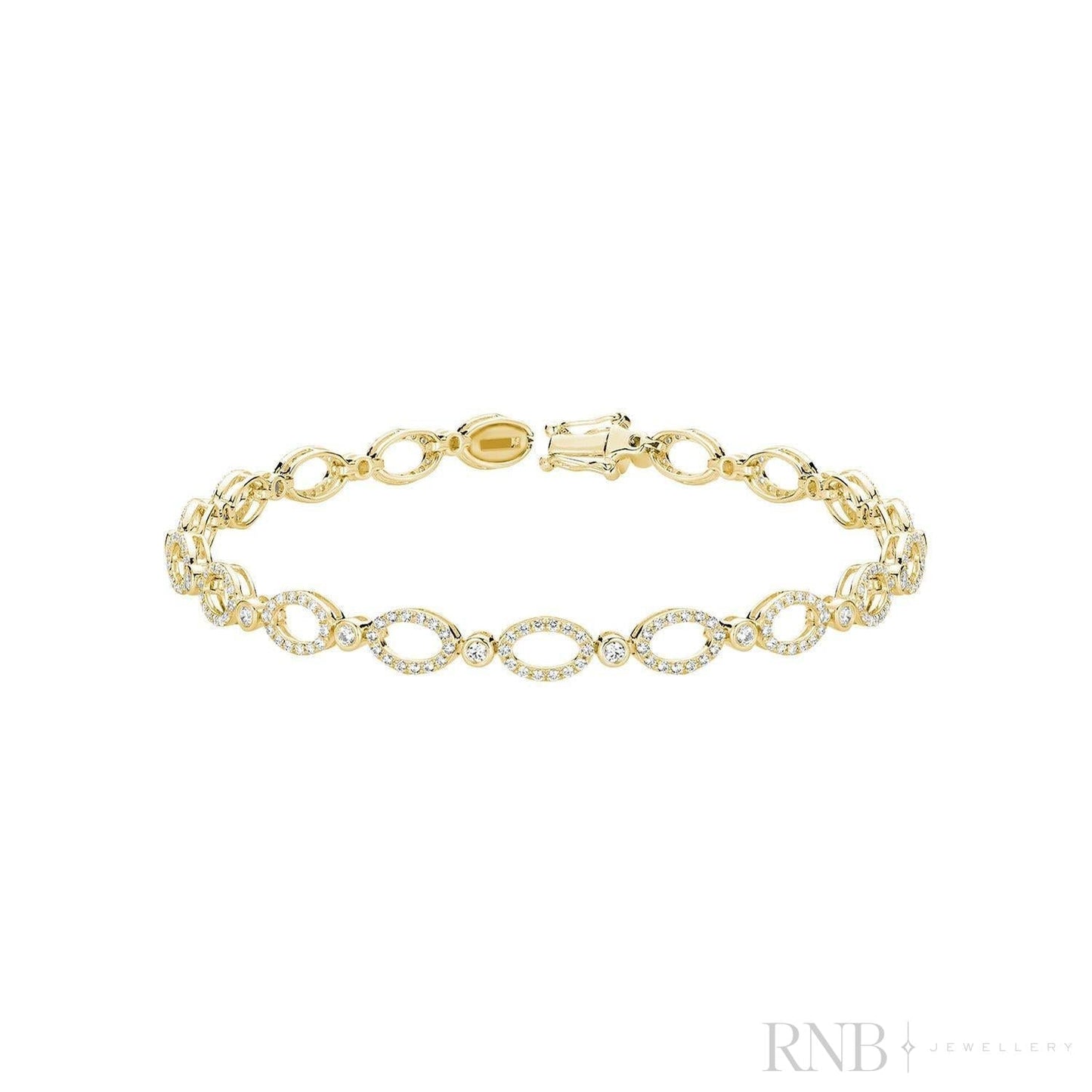 Oval Tennis Diamond Bracelet