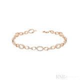 Oval Shape Diamond Halo Bracelet-RNB Jewellery