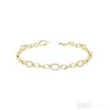 Oval Shape Diamond Halo Bracelet