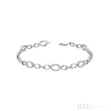 Oval Shape Diamond Halo Bracelet-RNB Jewellery