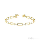 Paper Clip Diamond Bracelet