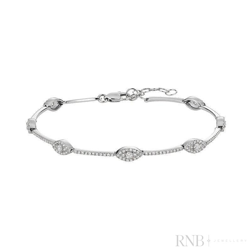Marquise Shape Tennis Diamond Bracelet