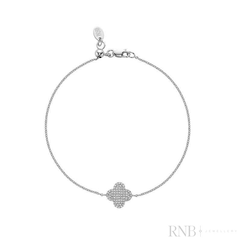 Pave Clover Diamond Bracelet