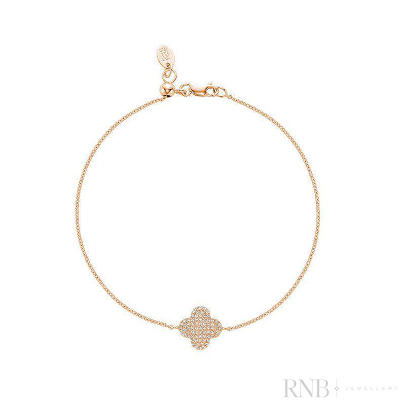 Pave Clover Diamond Bracelet