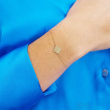 Pave Clover Diamond Bracelet