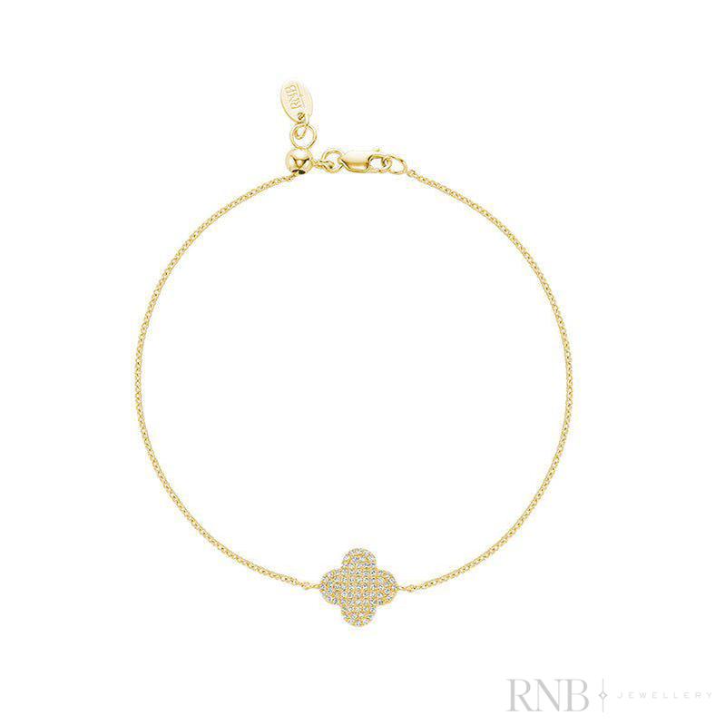 Pave Clover Diamond Bracelet