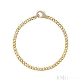 Cuban Link with Diamond Clasp Bracelet
