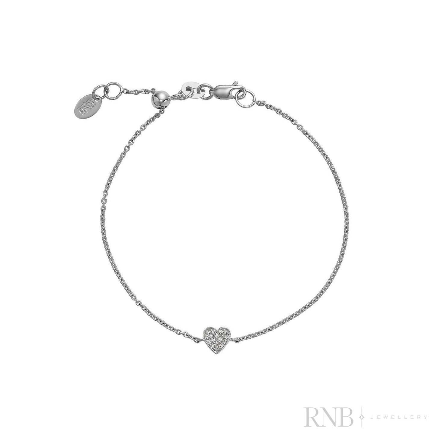 Heart Shape Pave Diamond Bracelet