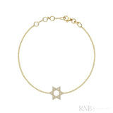 Star of David Diamond Bracelet