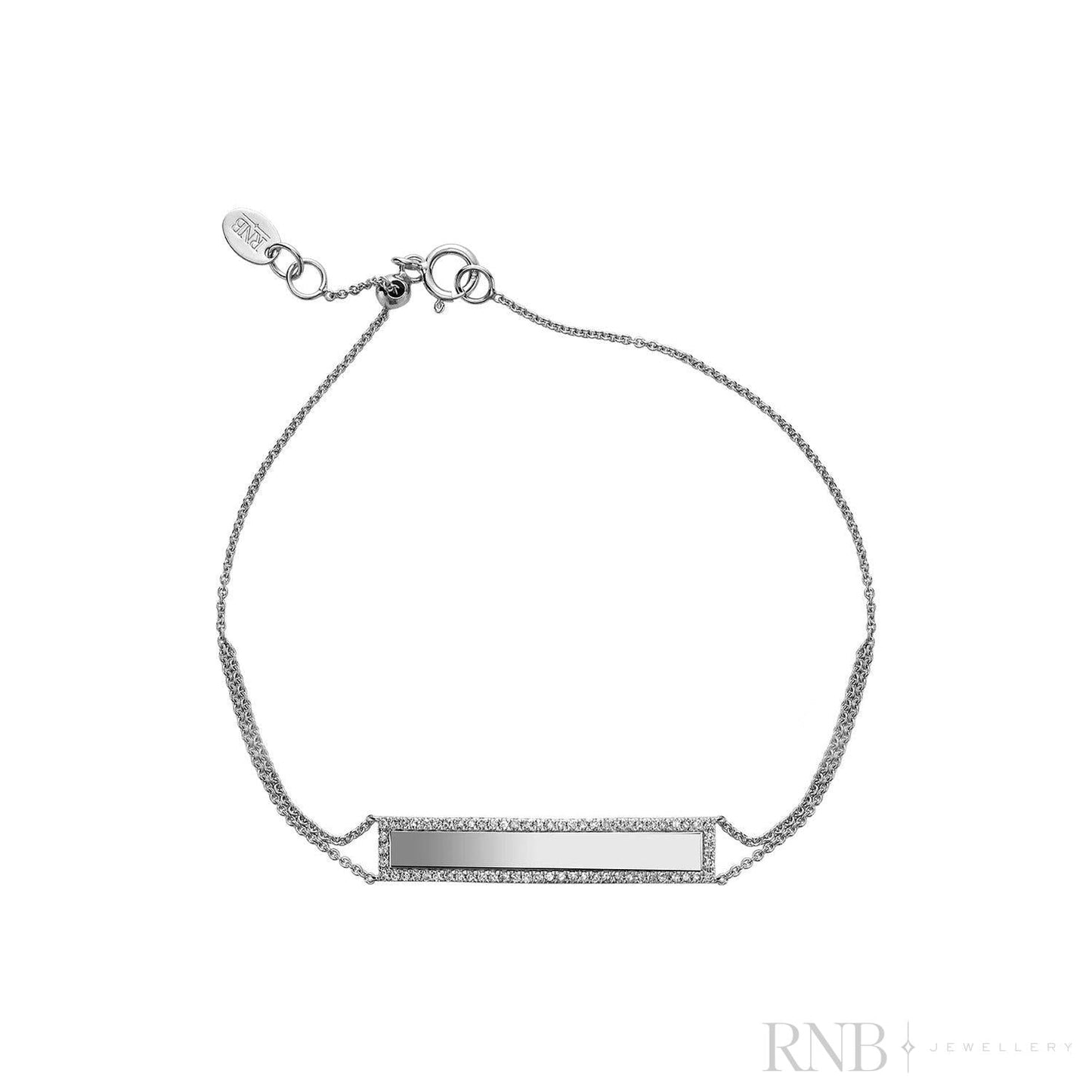 I.D. Plate Diamond Bracelet