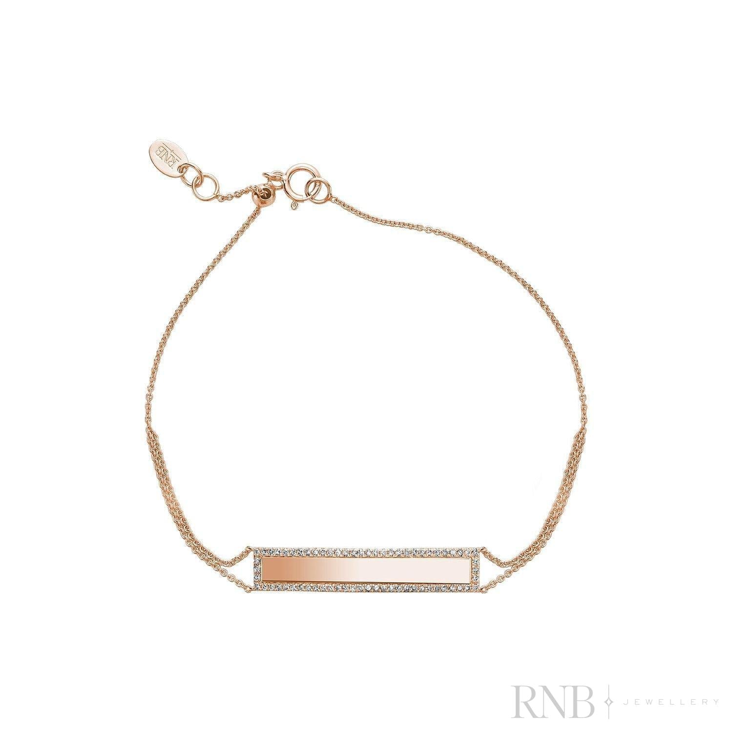 I.D. Plate Diamond Bracelet
