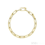 Paper Clip Diamond Bracelet